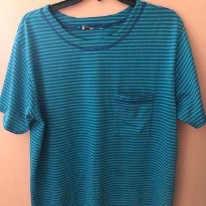 Blue Striped Oversized T-shirt